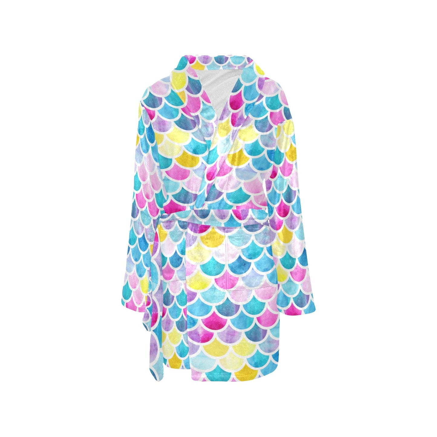 Scales Print Design LKS402 Women's Fleece Robe