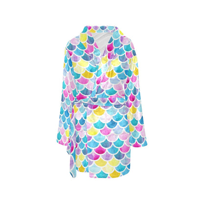Scales Print Design LKS402 Women's Fleece Robe