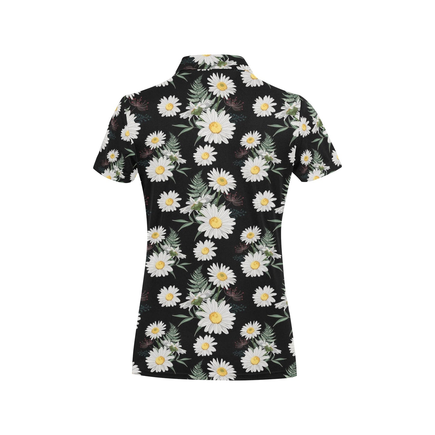 Daisy Pattern Print Design DS07 Women's Polo Shirt