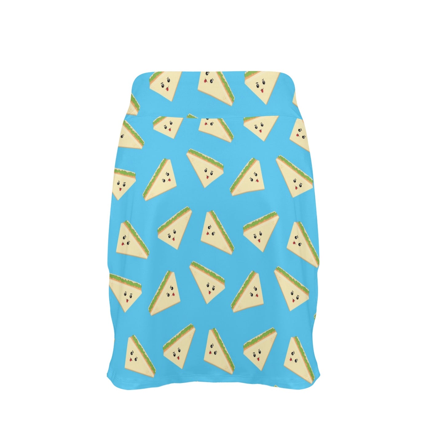 Sandwich Emoji Print Design LKS305 17" Golf & Pickleball Skort with Pockets