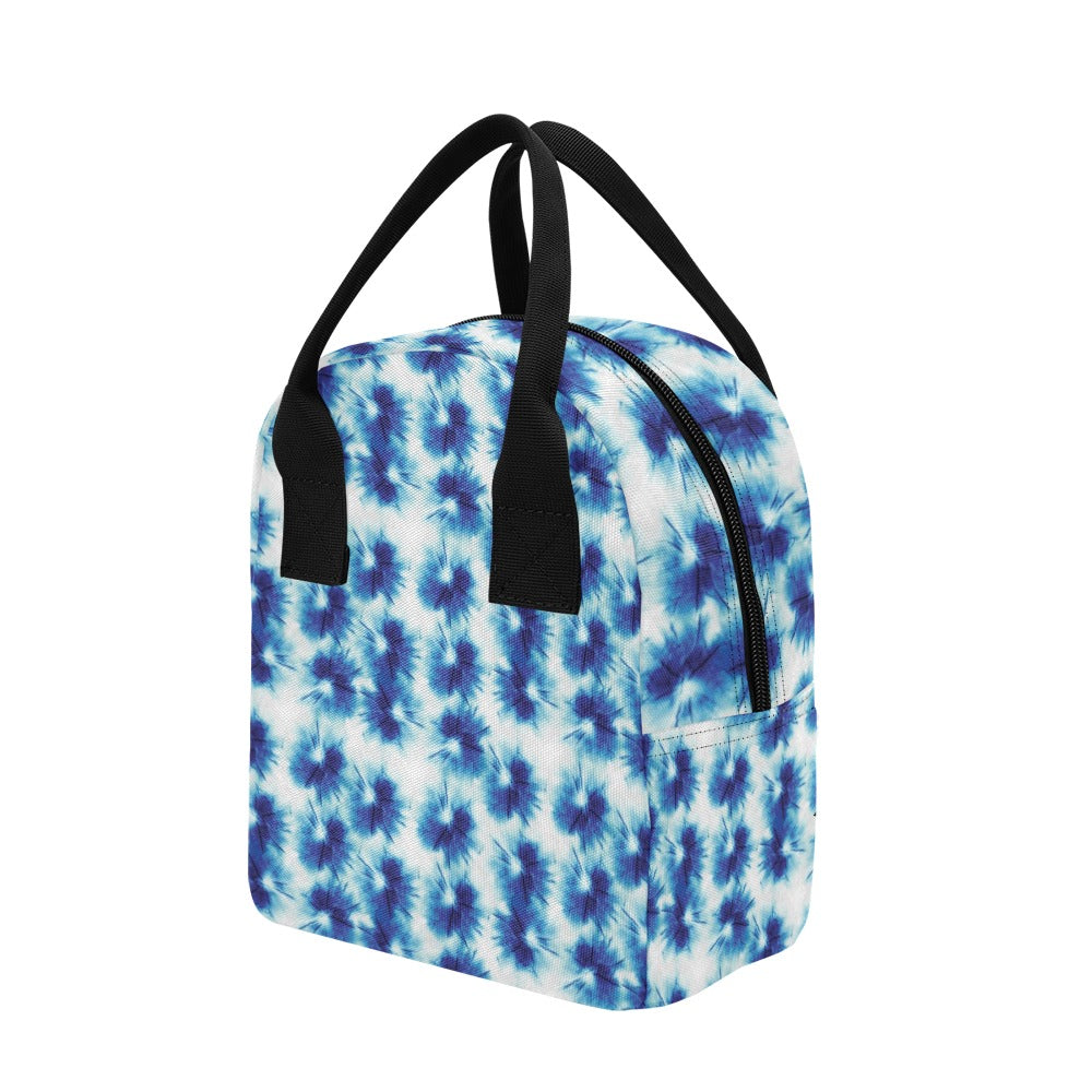 Tie Dye Blue Print Design LKS305 Insulated Lunch Bag