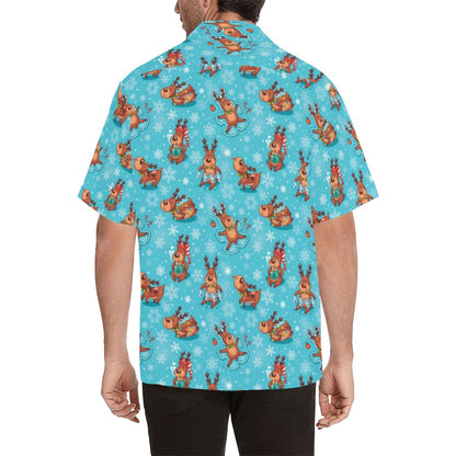 Reindeer Print Design LKS402 Men's Men's Hawaiian Shirt