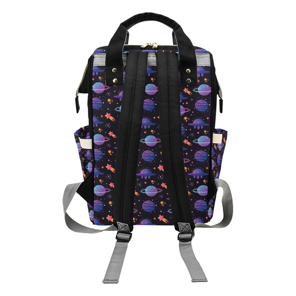 UFO Star Galaxy Print Design LKS308 Diaper Bag Backpack