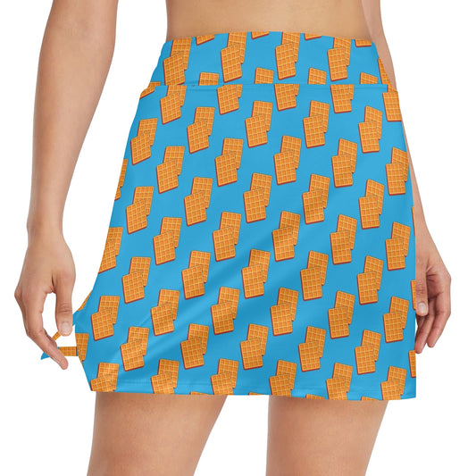 Waffle Print Design LKS304 17" Golf & Pickleball Skort with Pockets