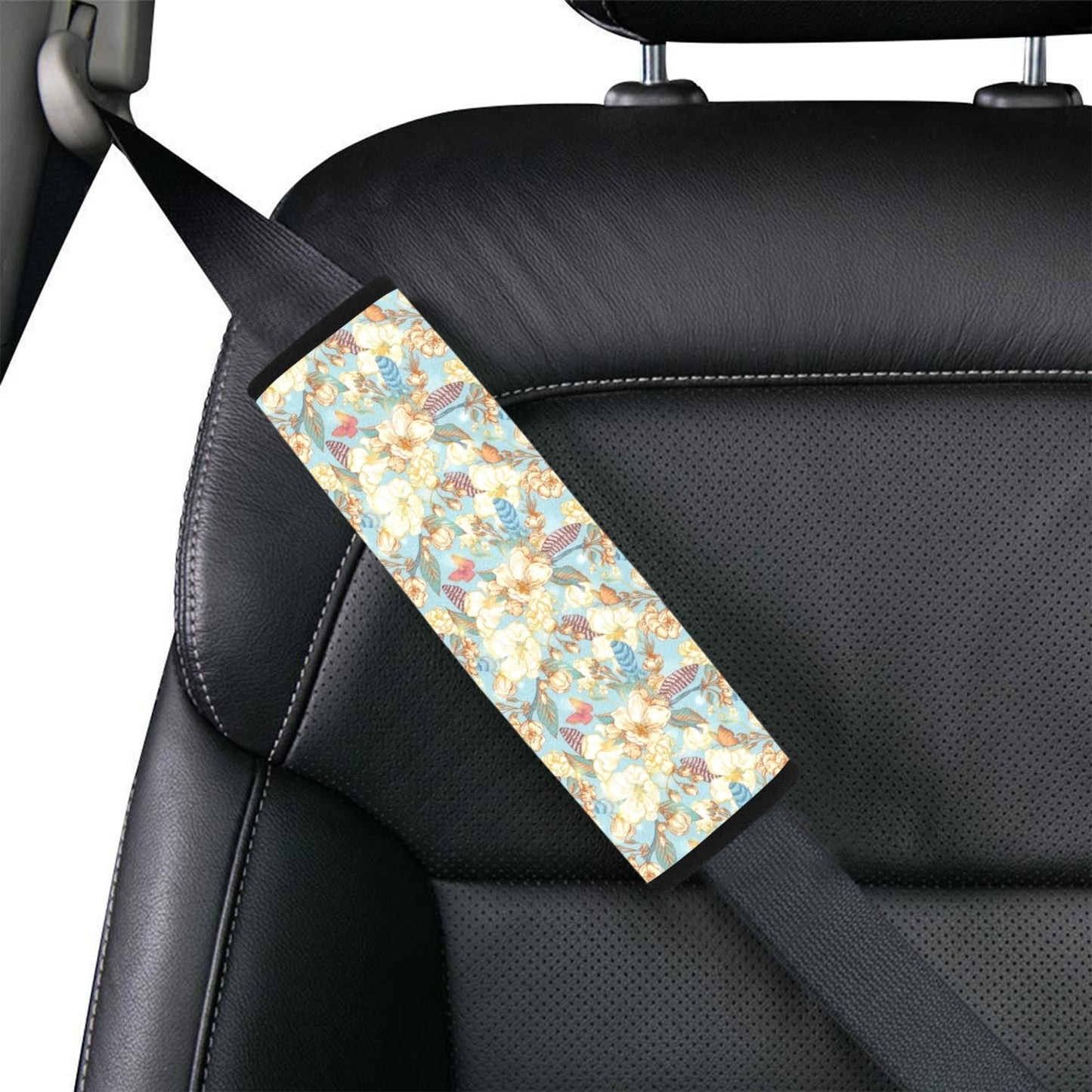 Summer Floral Print Design LKS302 Car Seat Belt Cover