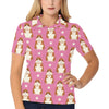 Hamster Cute Pattern Print Design 02 Women's Polo Shirt