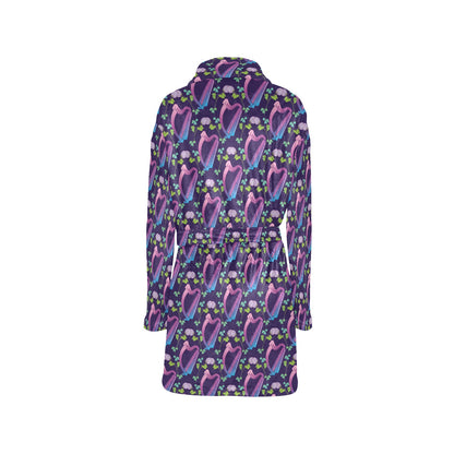 Harp Print Design LKS403 Women's Fleece Robe