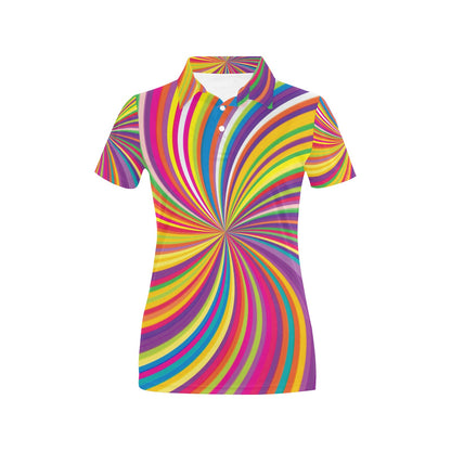 Vortex Print Design LKS301 Women's Polo Shirt