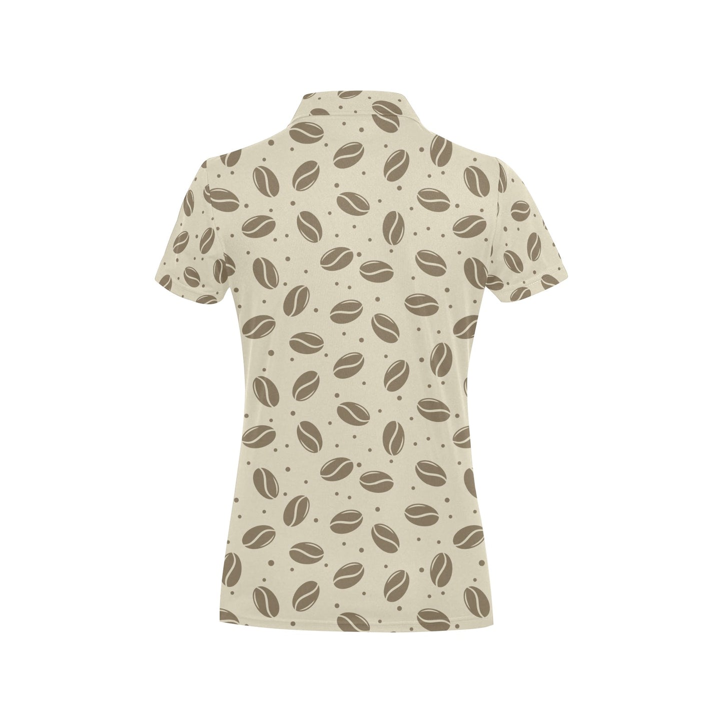Coffee Pattern Print Design 02 Women's Polo Shirt
