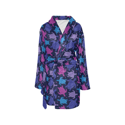 Sea Turtle Print Design LKS309 Women's Fleece Robe