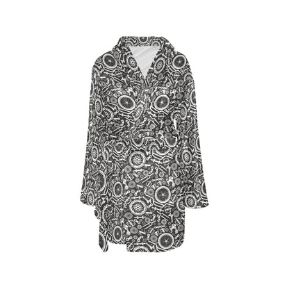 Bicycle Tools Pattern Print Design 02 Women's Fleece Robe