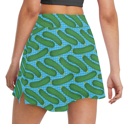 Zucchini Print Design LKS301 17" Golf & Pickleball Skort with Pockets