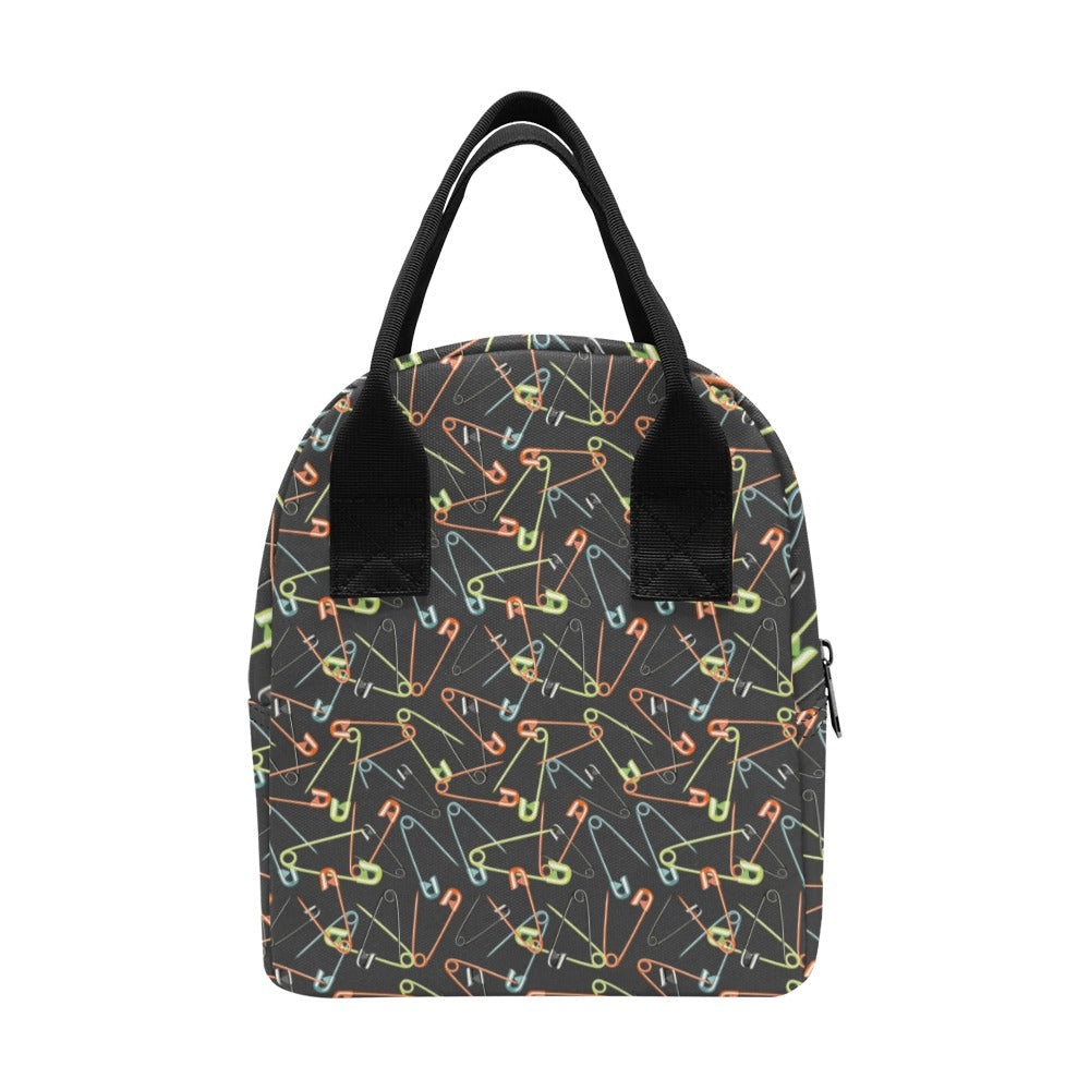 Safety Pin Print Design LKS301 Insulated Lunch Bag
