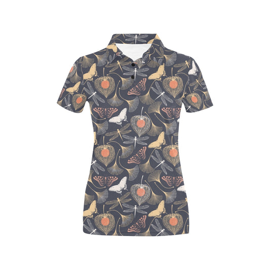 Dragonfly Print Design LKS404 Women's Polo Shirt