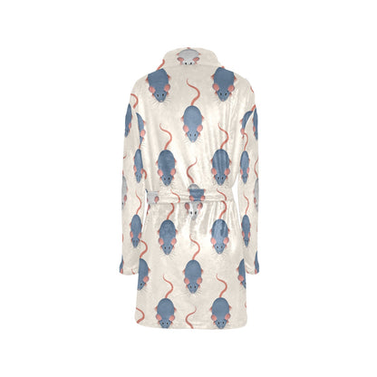 Rat Pattern Print Design 03 Women's Fleece Robe