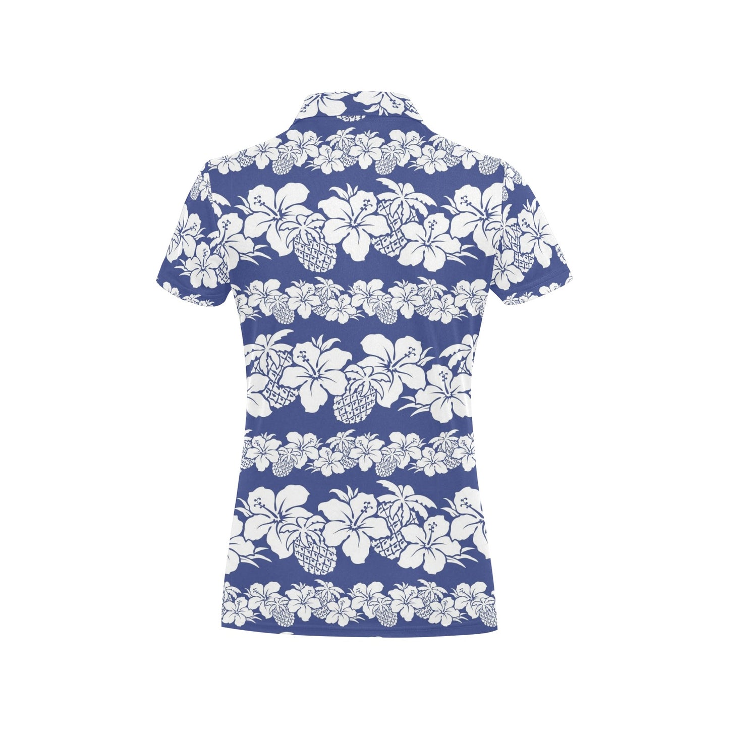 Hawaiian Themed Pattern Print Design H07 Women's Polo Shirt