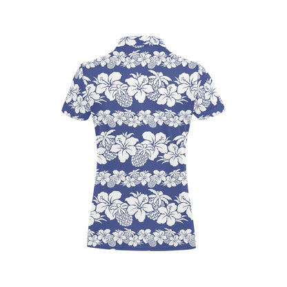 Hawaiian Themed Pattern Print Design H07 Women's Polo Shirt