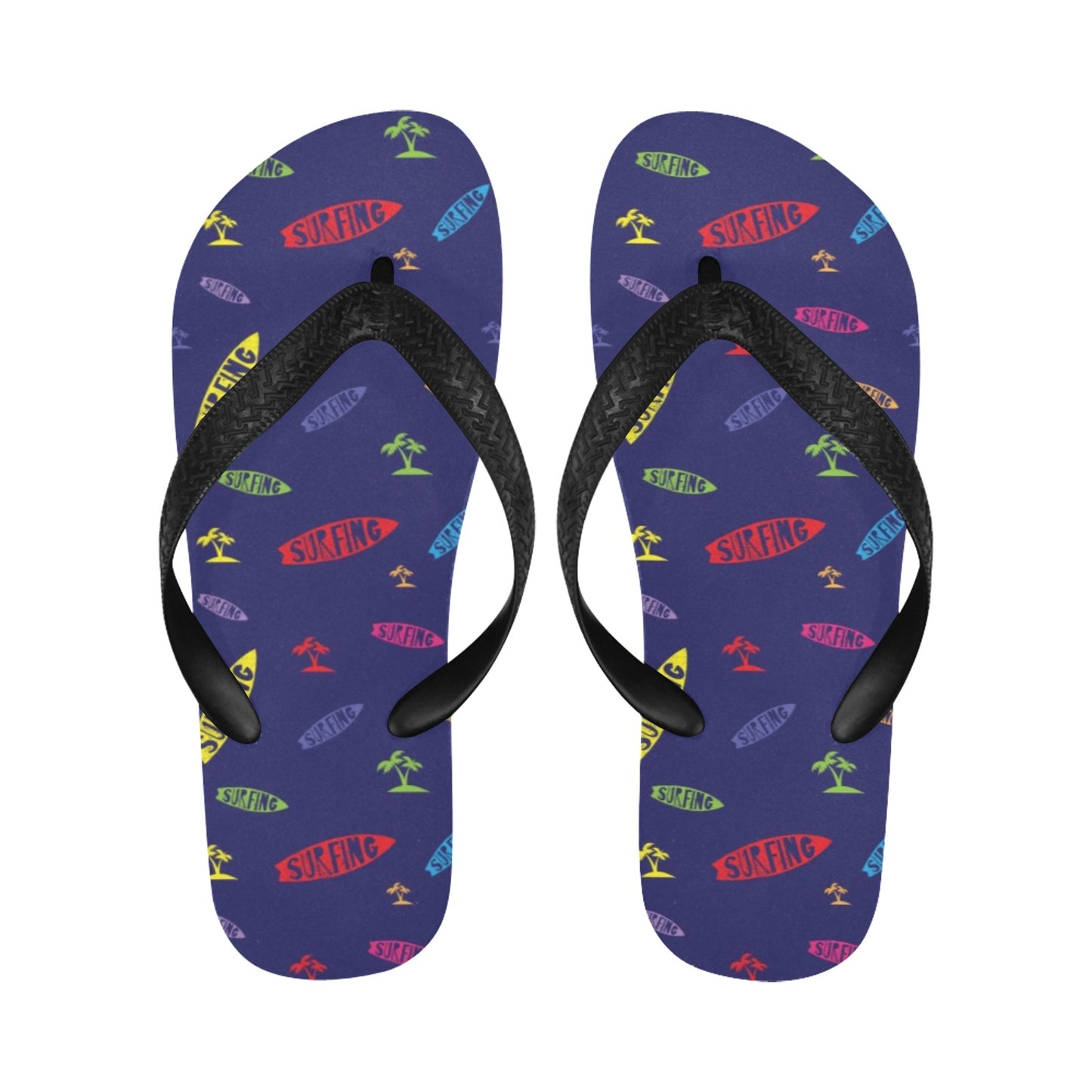 Surfboard Print Design LKS305 Flip Flops