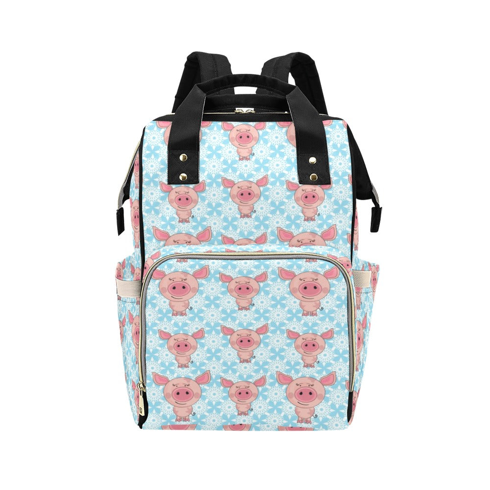 Pig Print Design LKS402 Diaper Bag Backpack