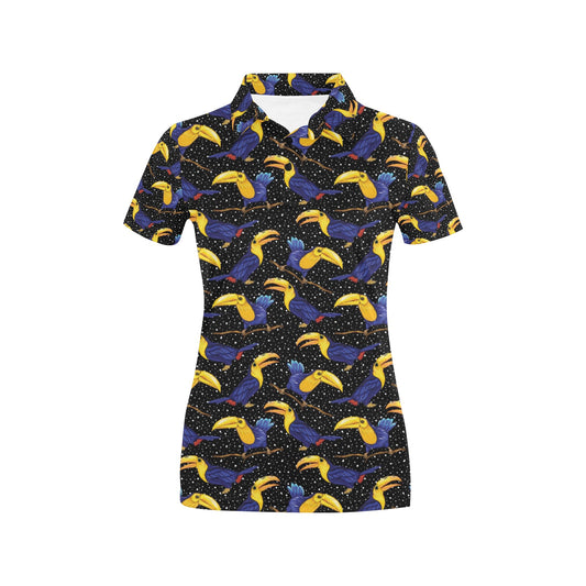 Toucan Print Design LKS307 Women's Polo Shirt