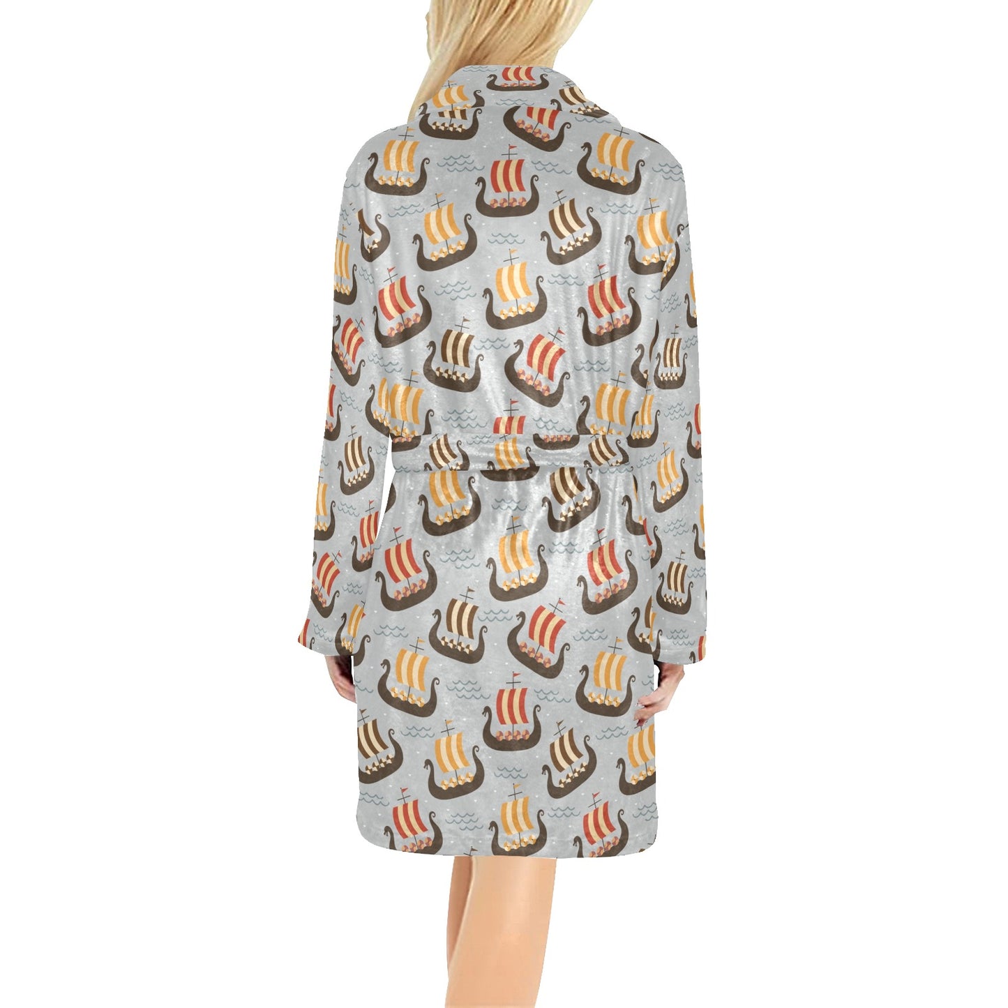 Vikings Print Design LKS308 Women's Fleece Robe