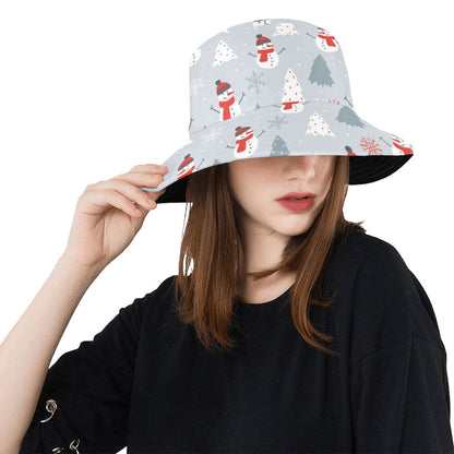 Snowman Print Design LKS302 Unisex Bucket Hat