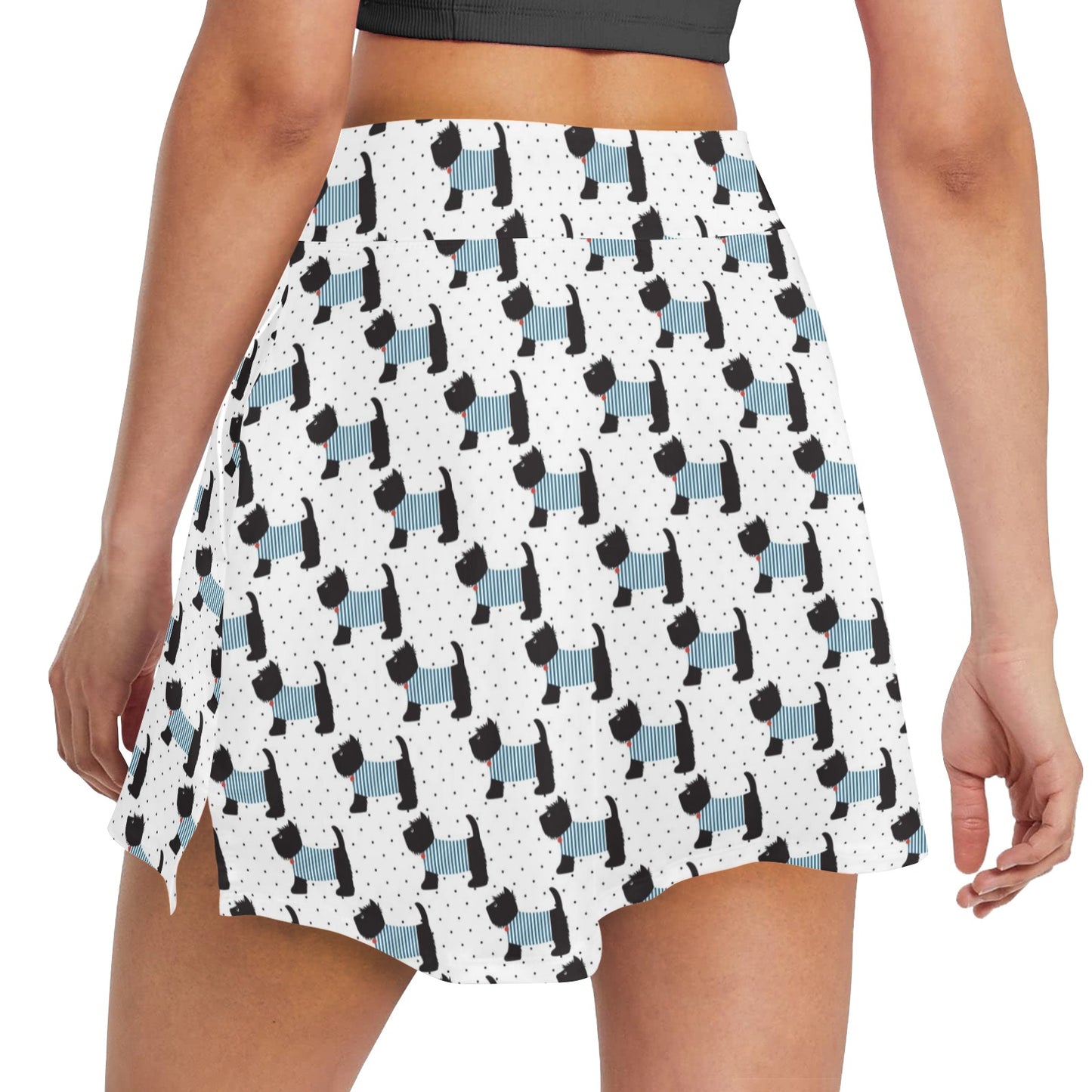 Scottish Terriers Print Design LKS3012 17" Golf & Pickleball Skort with Pockets