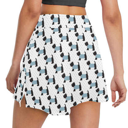 Scottish Terriers Print Design LKS3012 17" Golf & Pickleball Skort with Pockets