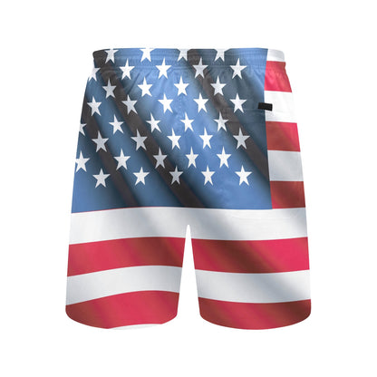 American flag Classic Men's Swim Trunks Beach Shorts