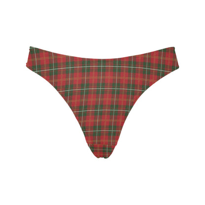 Holiday Tartan Plaid Pattern Women's Thongs