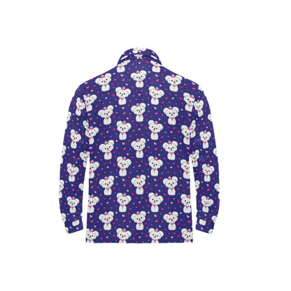 Maltese Pattern Print Design 02 Long Sleeve Polo Shirt For Men's