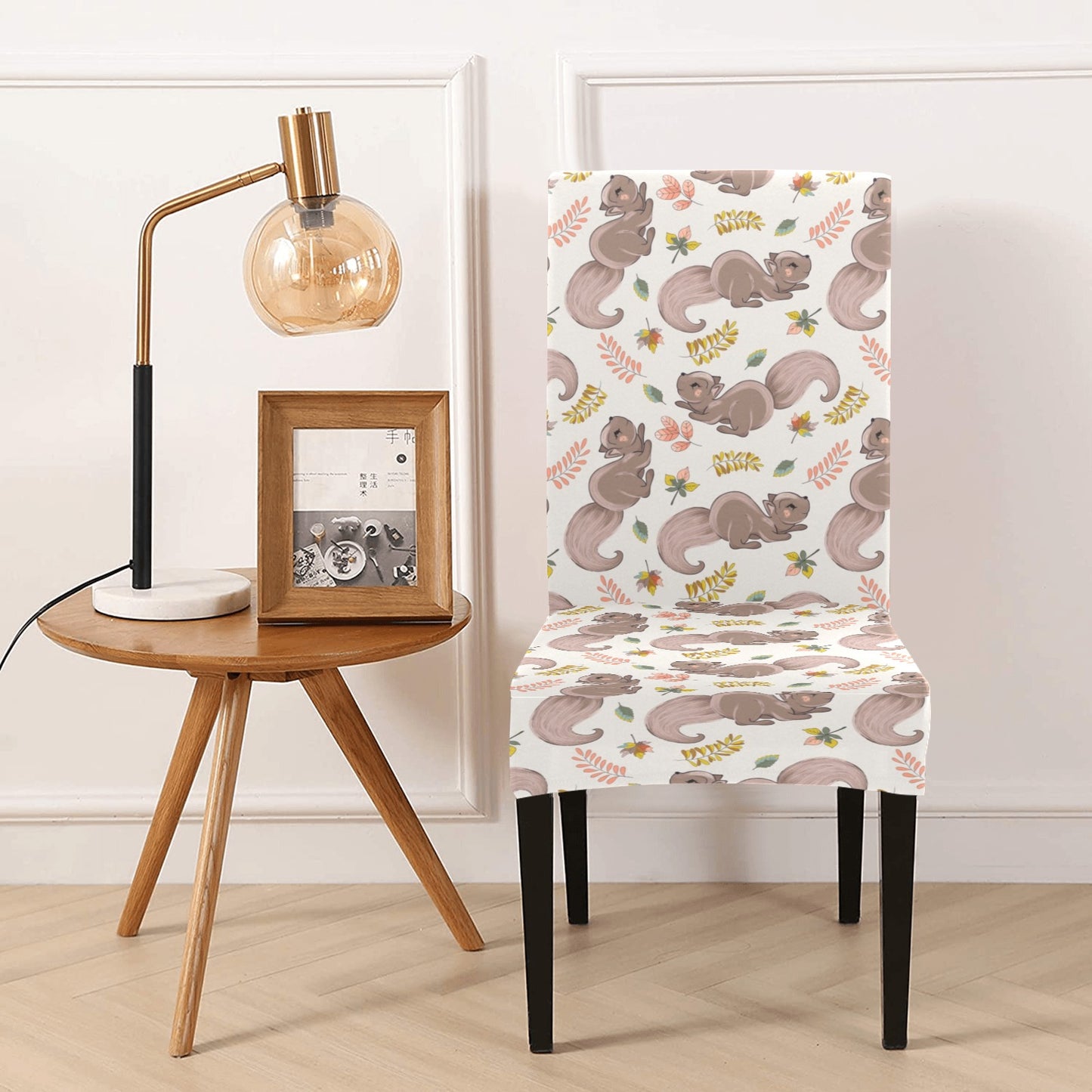Squirrel Print Design LKS307 Dining Chair Slipcover