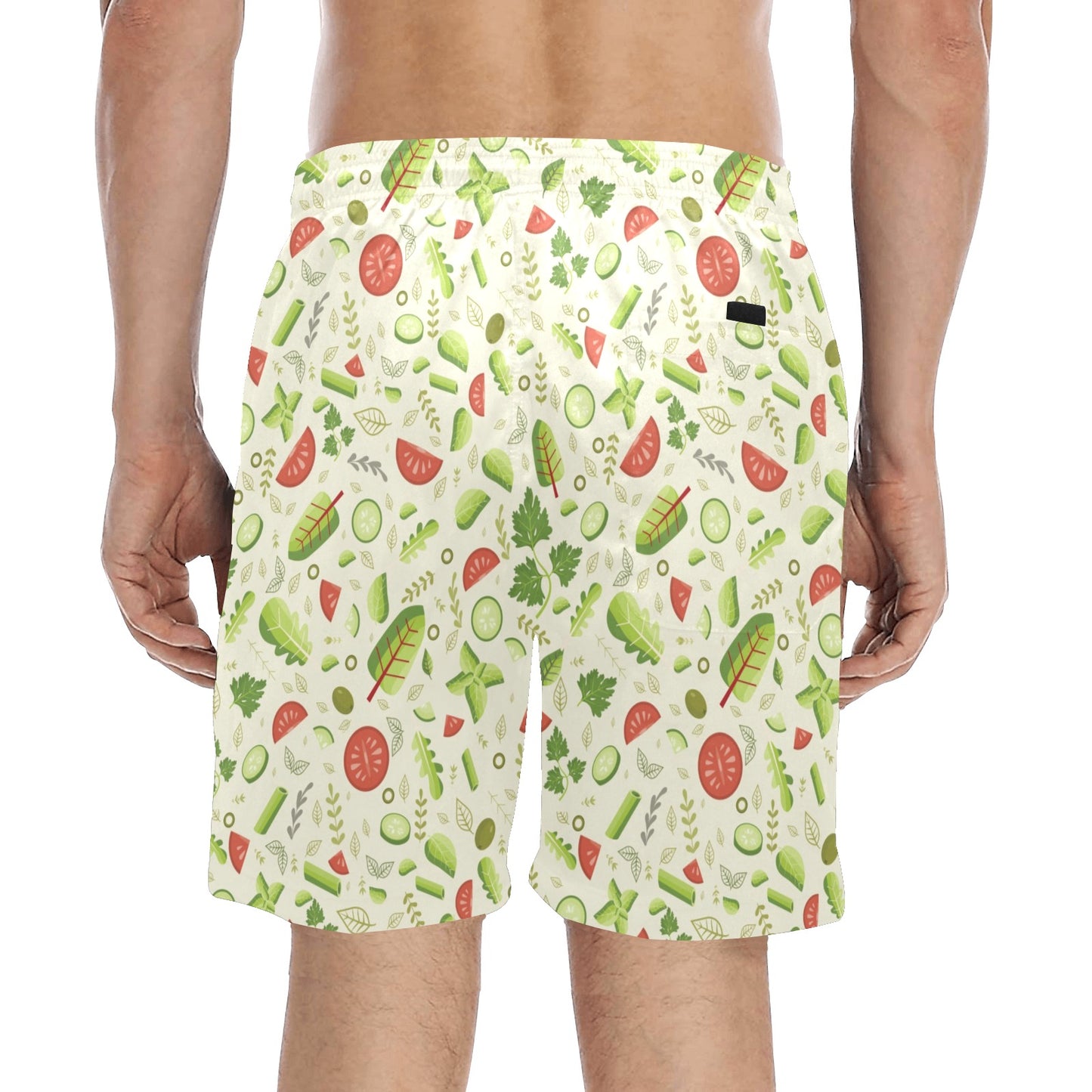 Salad Vegetable Print Design LKS302 Men's Swim Trunks Beach Shorts