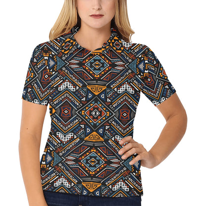 African Kente Print v2 Women's Polo Shirt