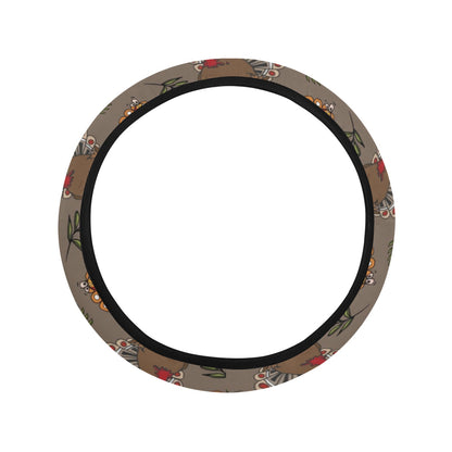 Thanksgiving Print Design LKS306 Steering Wheel Cover with Elastic Edge