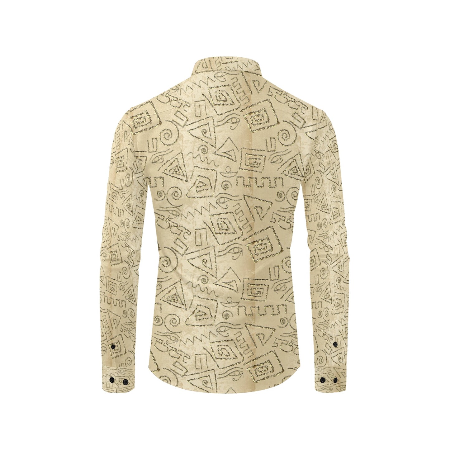 Ancient Greek Print Design LKS3013 Men's Long Sleeve Dress Shirt