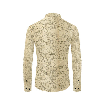 Ancient Greek Print Design LKS3013 Men's Long Sleeve Dress Shirt