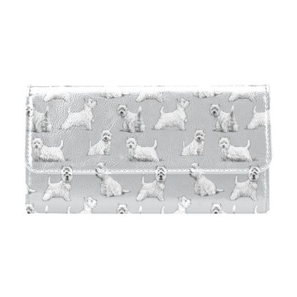 Scottish Terriers Print Design LKS3011 Women's Trifold Wallet