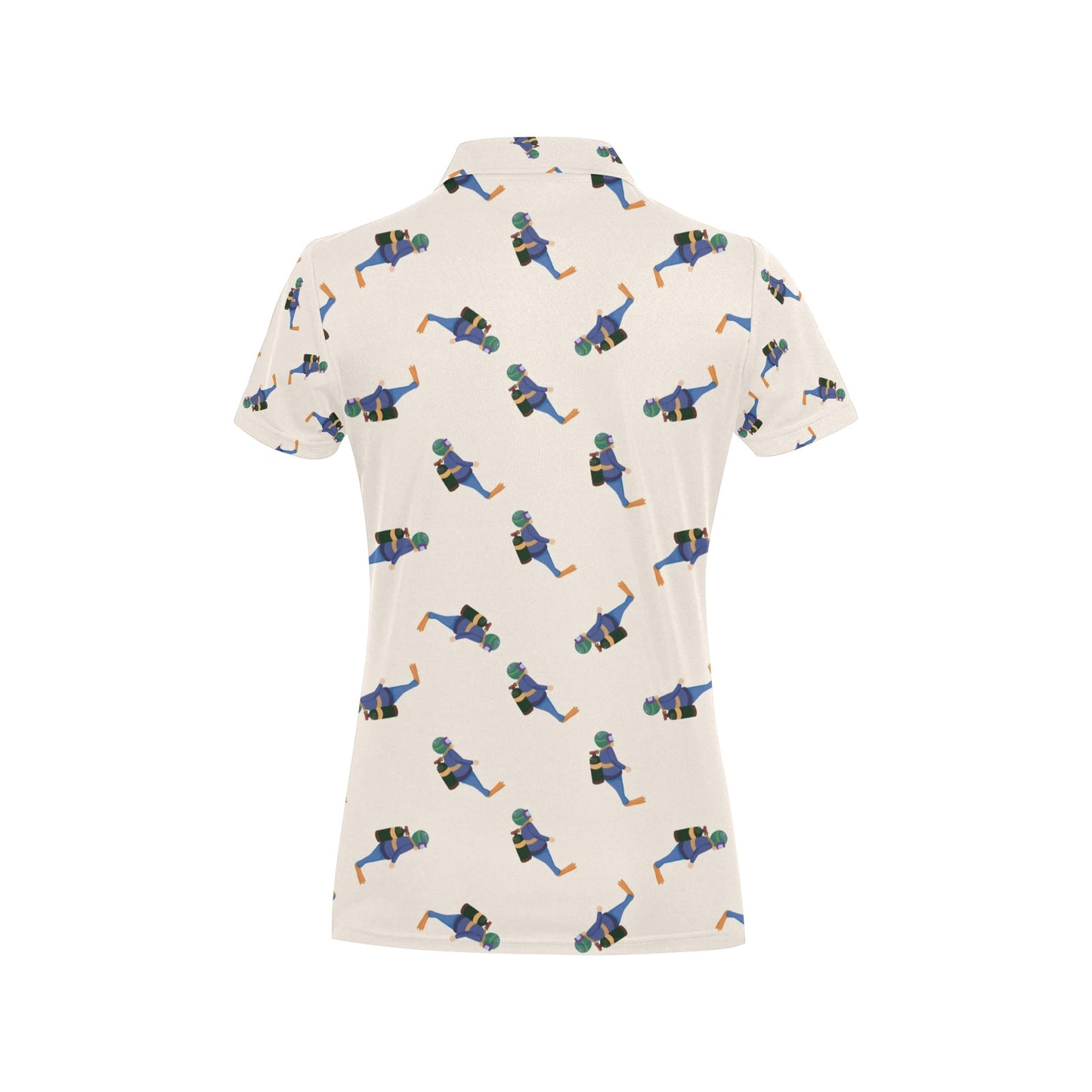 Scuba Driver Print Design LKS301 Women's Polo Shirt