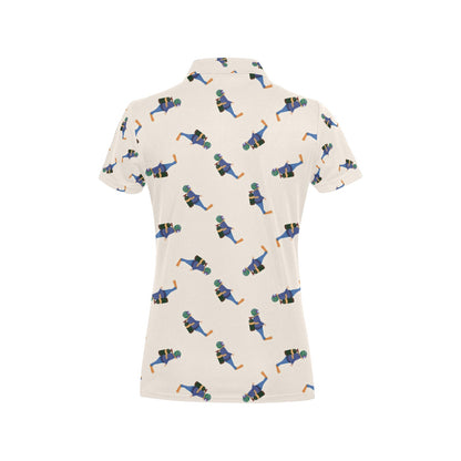 Scuba Driver Print Design LKS301 Women's Polo Shirt