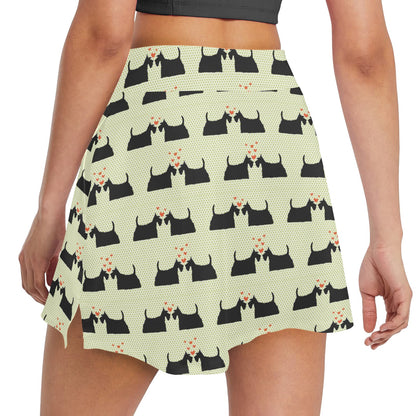 Scottish Terriers Print Design LKS304 17" Golf & Pickleball Skort with Pockets