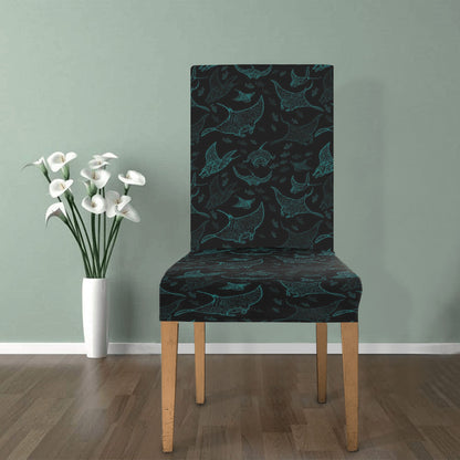 Manta Ray Print Design LKS402 Dining Chair Slipcover
