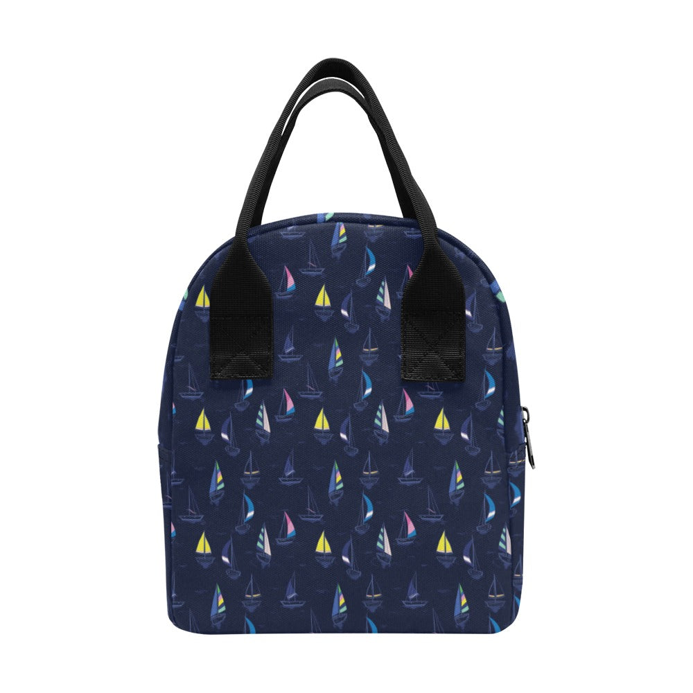 Sailboat Print Design LKS305 Insulated Lunch Bag