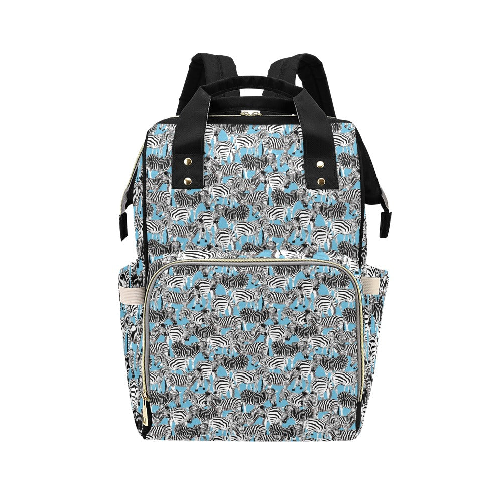 Zebra Print Design LKS305 Diaper Bag Backpack