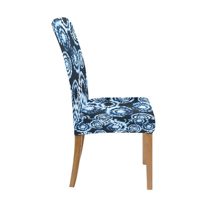 Tie Dye Dark Blue Print Design LKS306 Dining Chair Slipcover