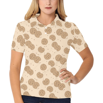Biscuit Pattern Print Design 02 Women's Polo Shirt