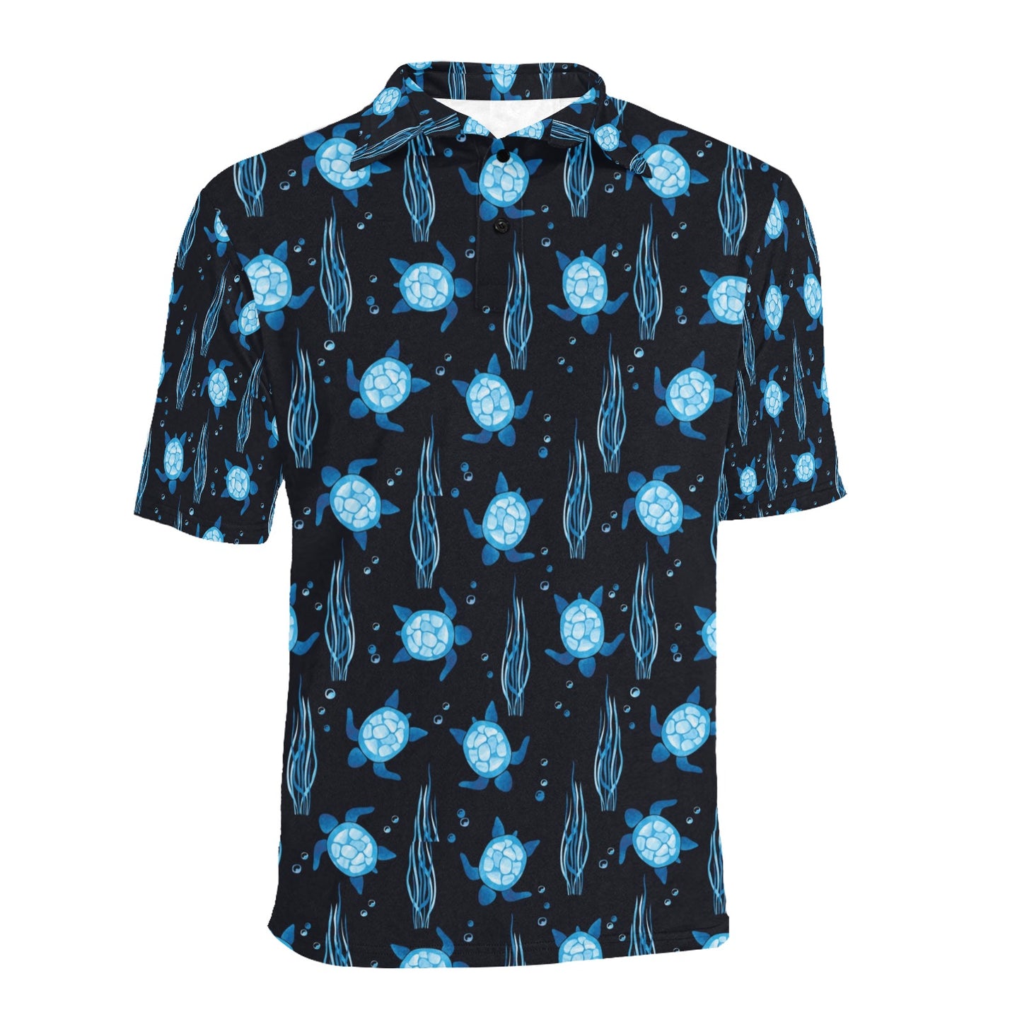 Sea Turtle Print Design LKS3013 Men Polo Shirt