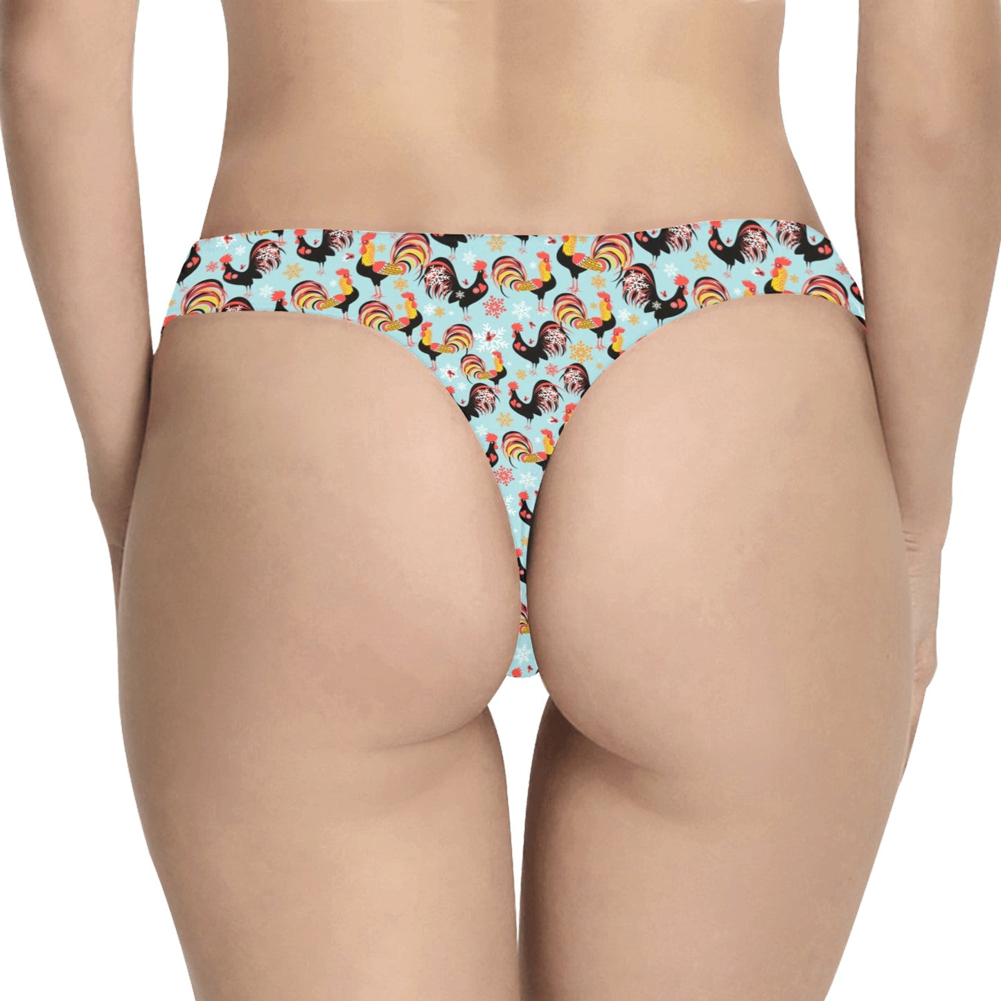 Rooster Themed Design Women's Thongs