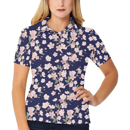 Sakura Print Design LKS301 Women's Polo Shirt