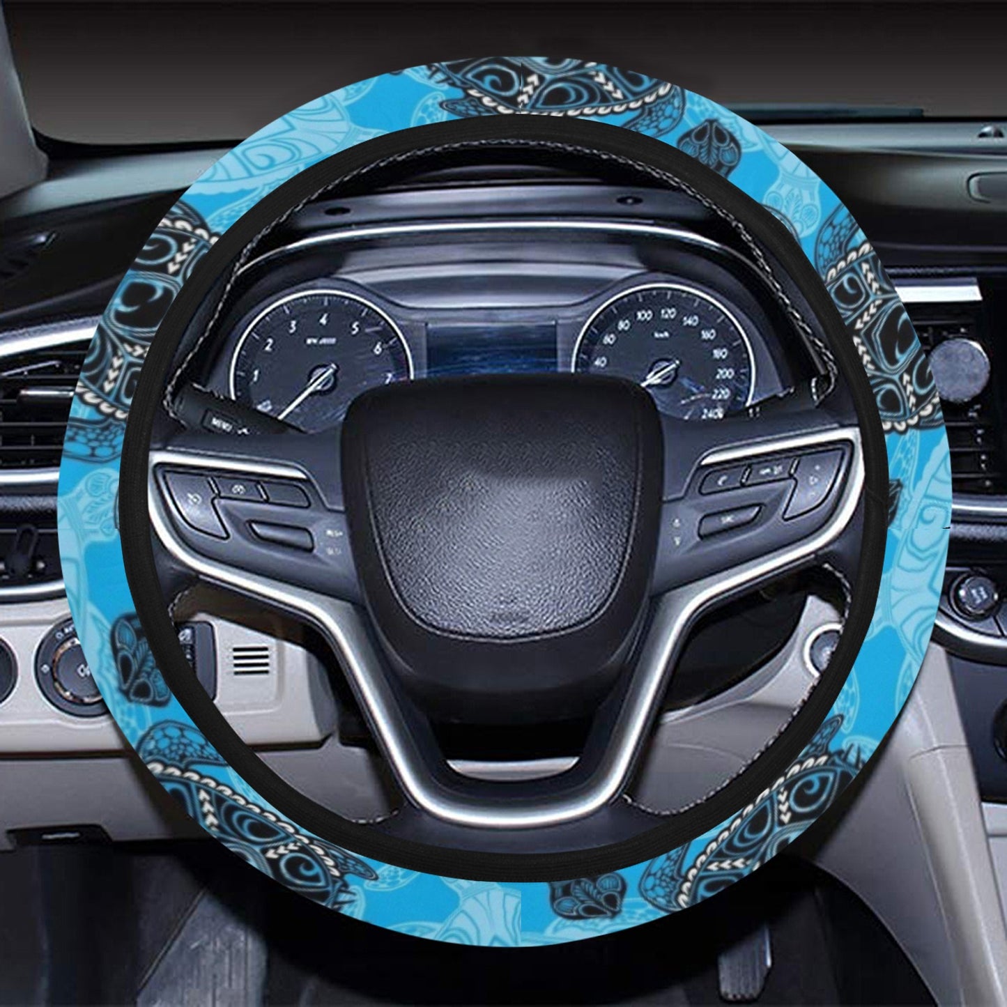 Tribal Pattern Print Design LKS307 Steering Wheel Cover with Elastic Edge